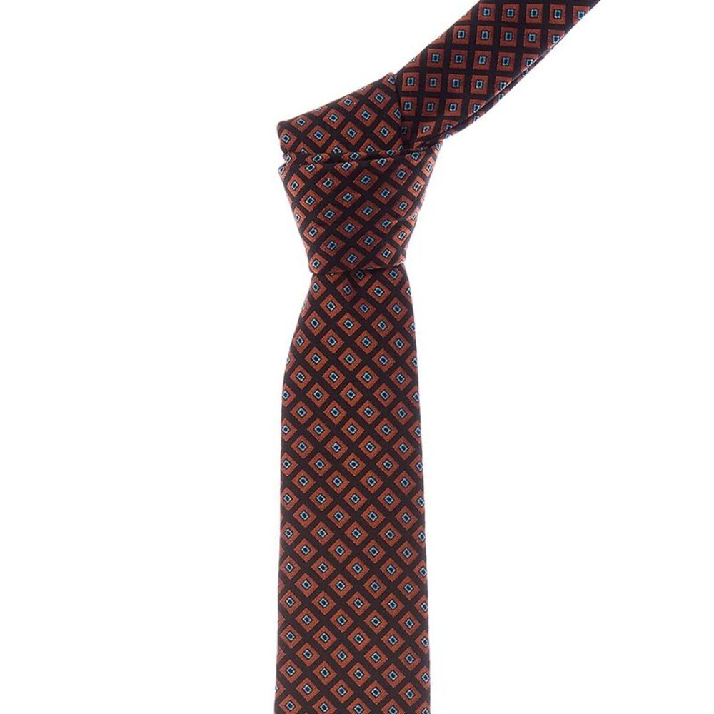 Valentino Regimental Silk-Lined Tie, Orange